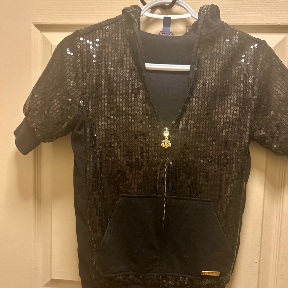 Dereon Black Sequins Hoodie